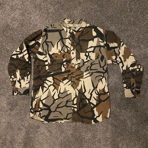 Cabelas Heavyweight Chamois Flannel - Vintage PREDATOR Camo
